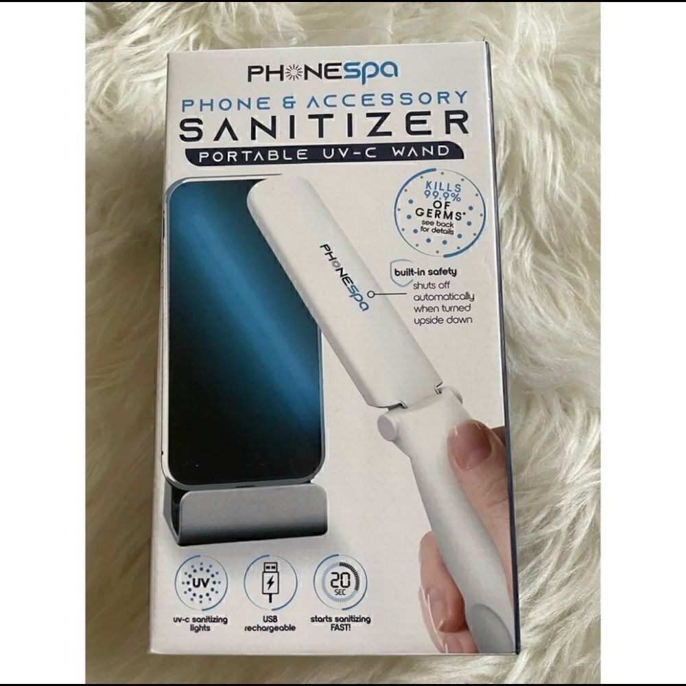 PhoneSpa Portable UVC Wand Sanitizer USB Charging New